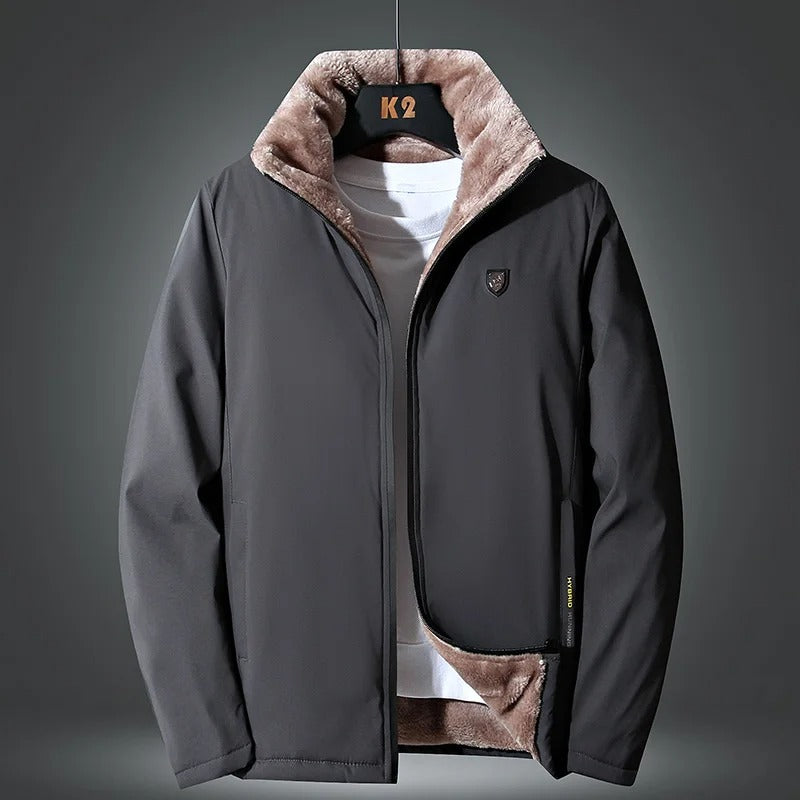 Winddichte dikke fleece jas voor heren