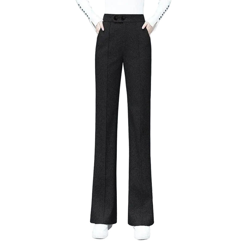 Dames wolmix rechte broek