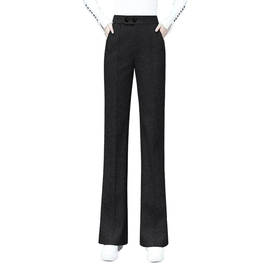Dames wolmix rechte broek