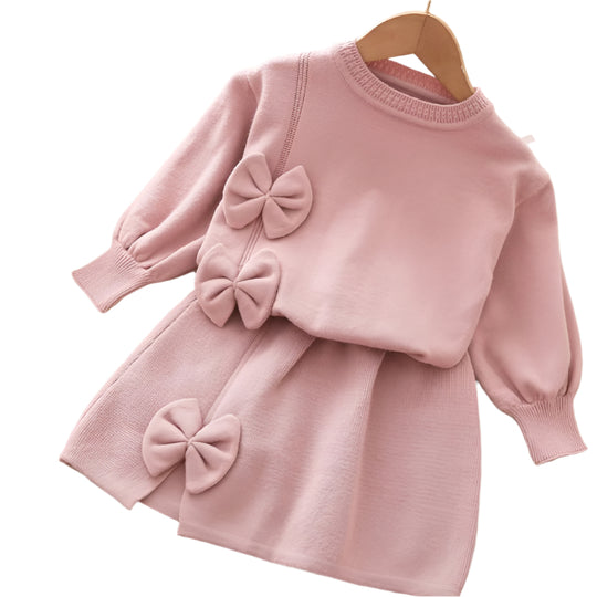 Kinder Winter Sweatshirt + Rok Set