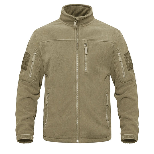 Heren fleece thermojack met volledige rits
