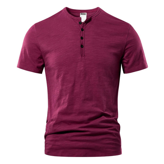 Henley-T-shirt voor heren voor de zomer