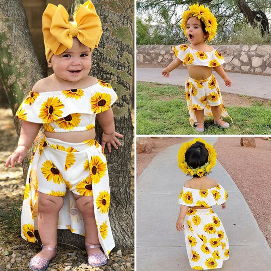 Zonnebloemenoutfit voor kinderen Belleza