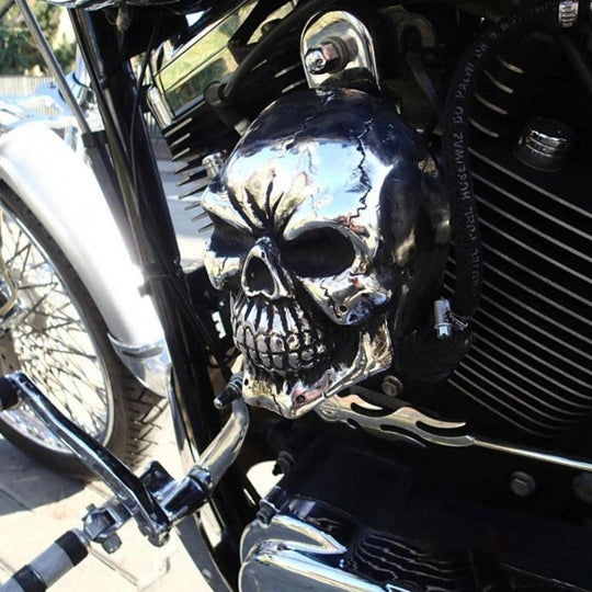 Motorfiets schedel hoorn deksel Belleza