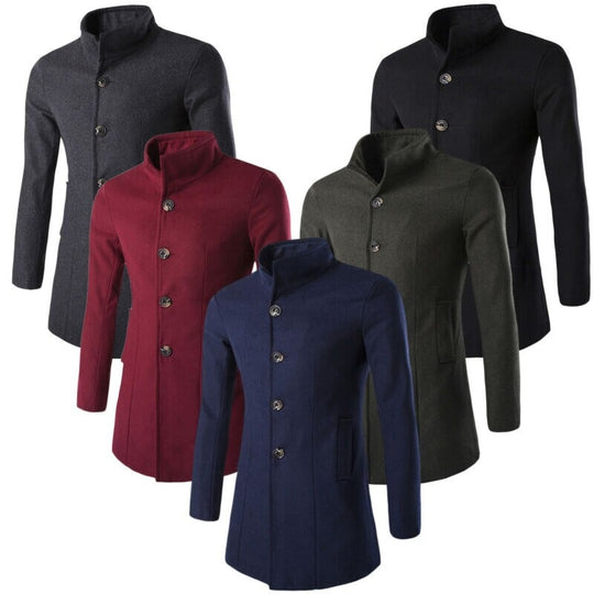 Heren Trench Coat met opstaande kraag Belleza