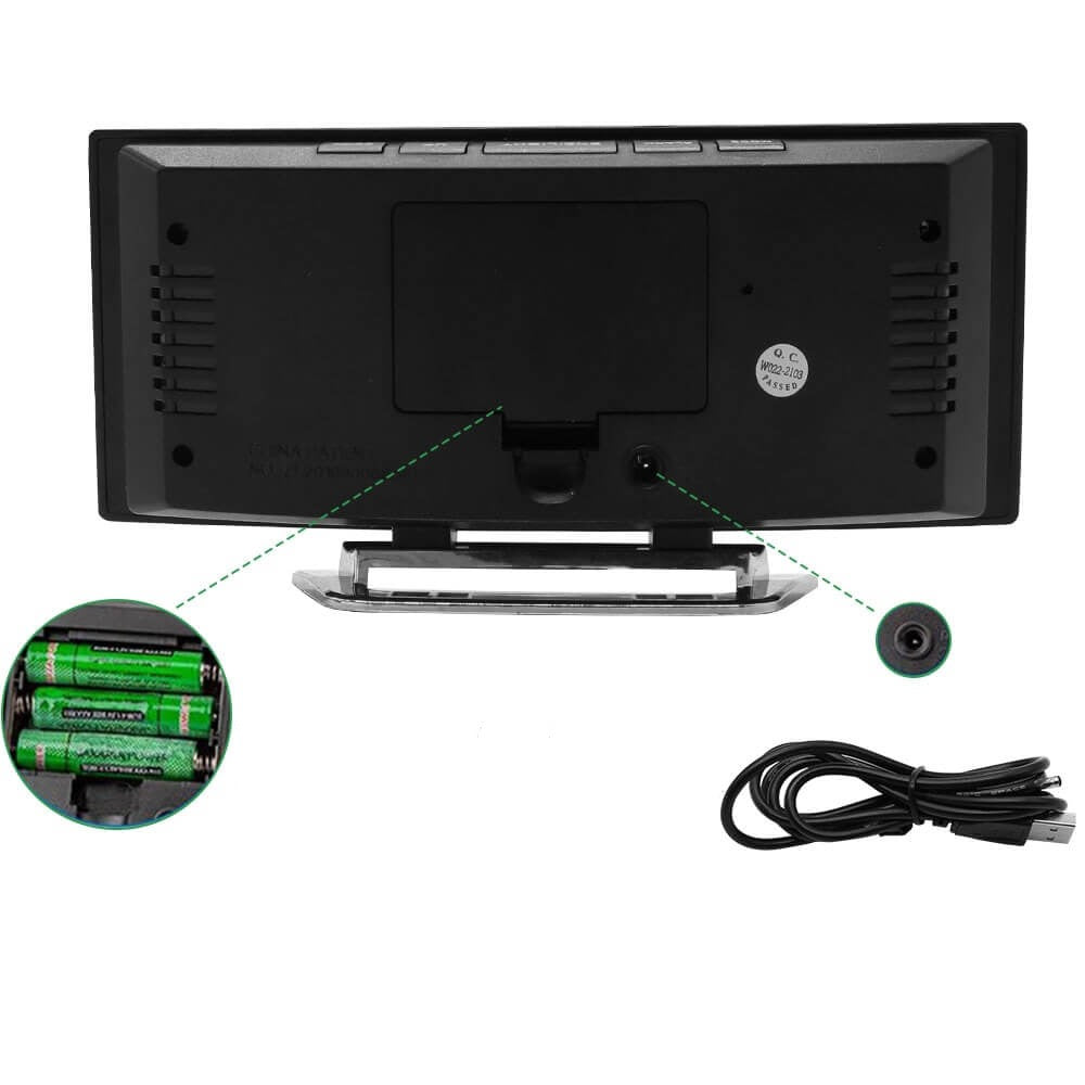 Gebogen LED Digitale Wekker