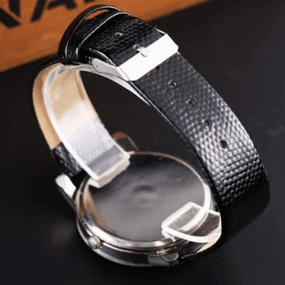 Quartz Heren Leder Horloge Belleza