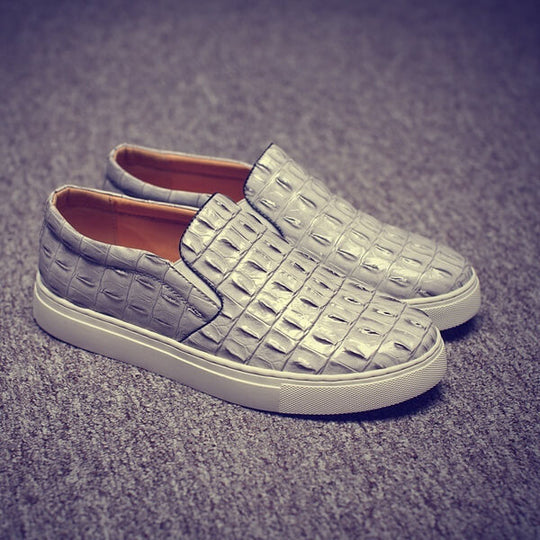 Leren Crocodile Loafers Belleza