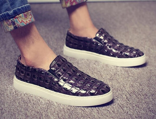 Leren Crocodile Loafers Belleza