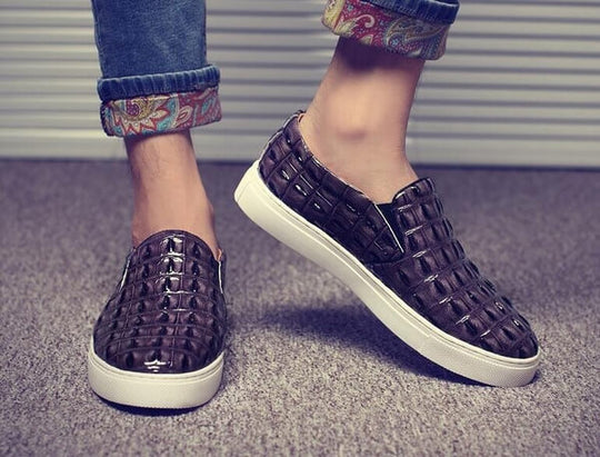 Leren Crocodile Loafers Belleza