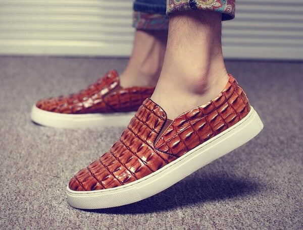 Leren Crocodile Loafers Belleza