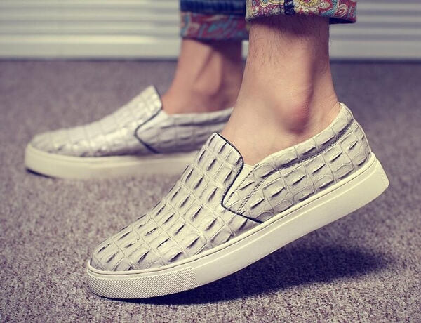Leren Crocodile Loafers Belleza