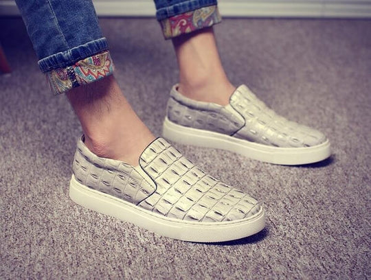 Leren Crocodile Loafers Belleza