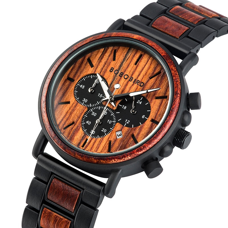 Luxe Houten Herenhorloge Belleza