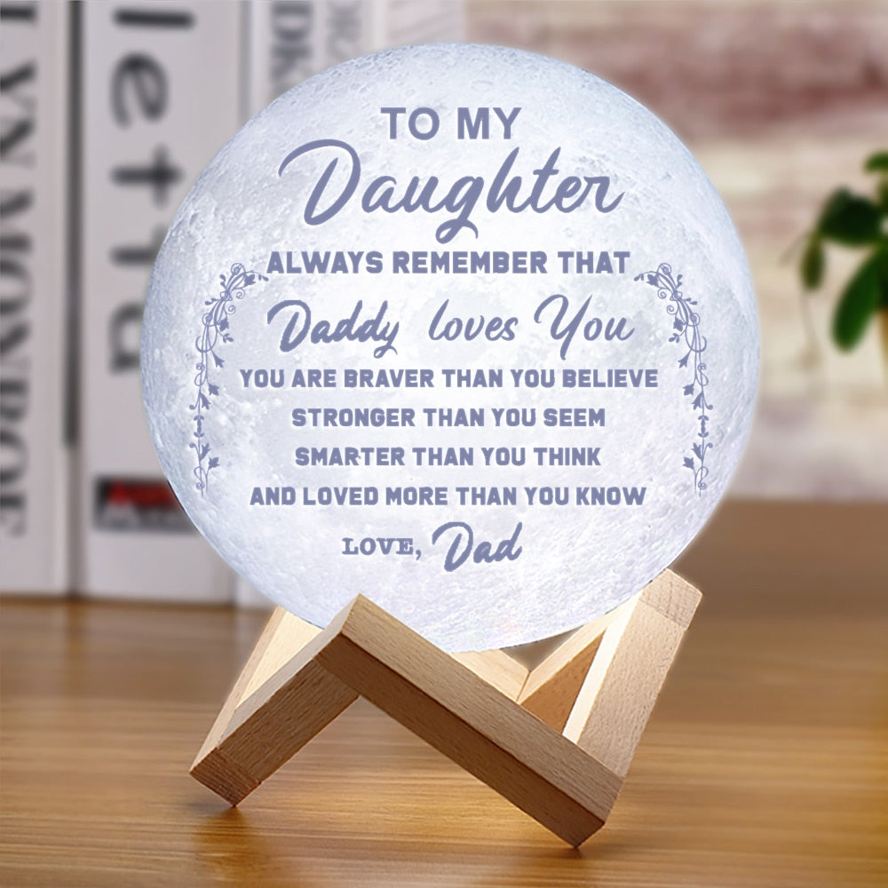 3D Maanlamp met tekst Belleza