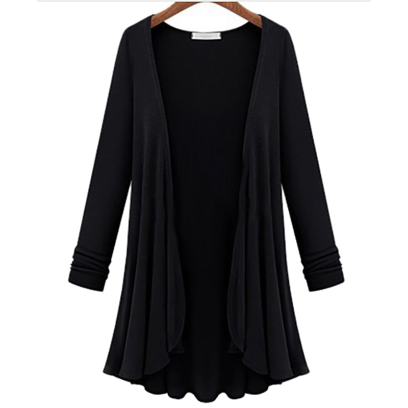 Casual vest met lange mouwen en ruches Belleza
