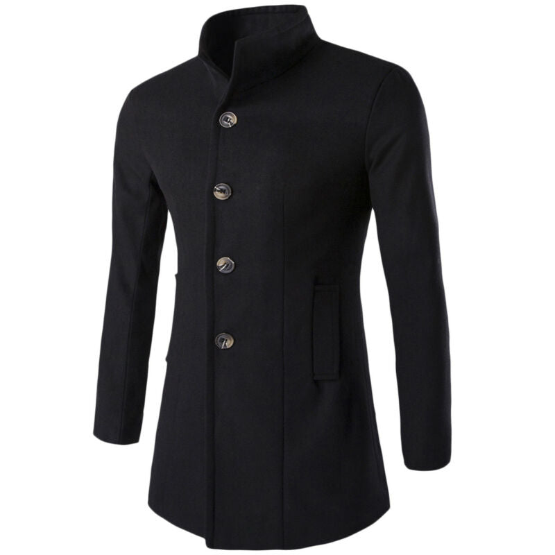 Heren Trench Coat met opstaande kraag Belleza