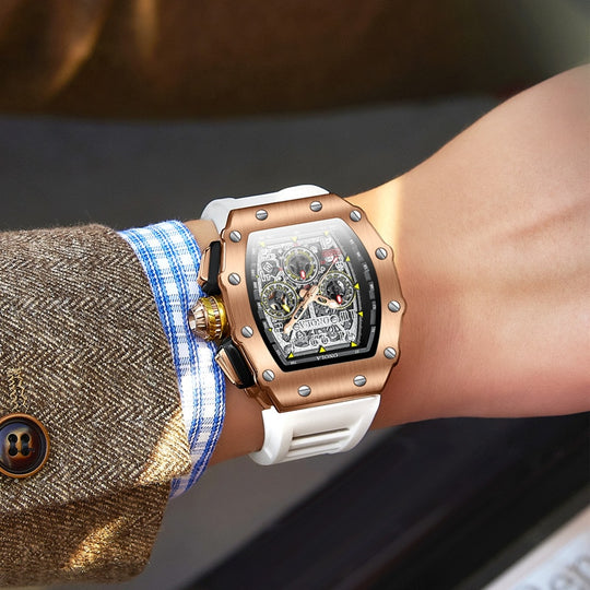 Heren Luminous Tonneau Horloge