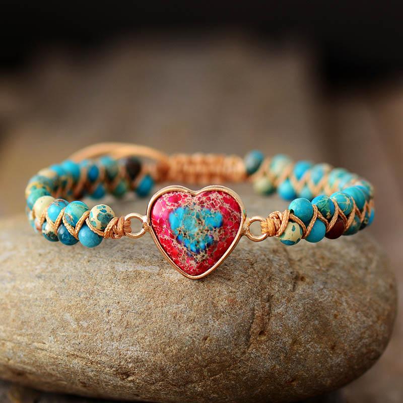 Passie Hart Gevlochten Armband