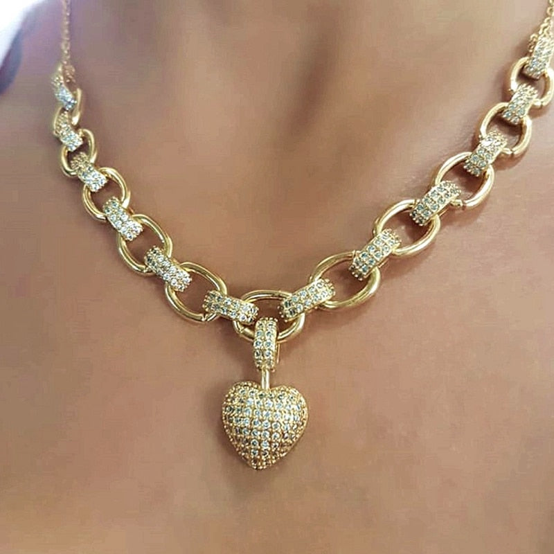 Elegante Hartvormige Zirkonia Ketting - Stijlvol
