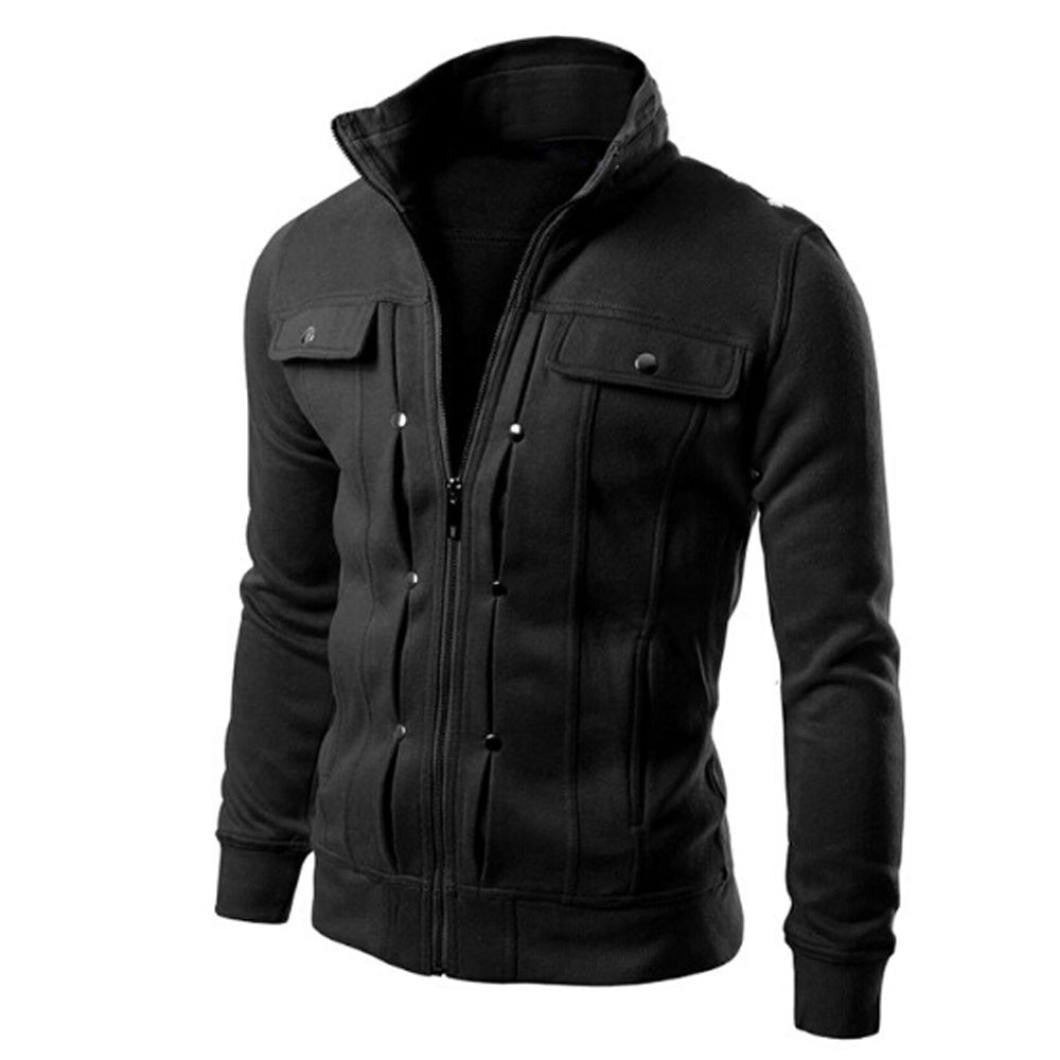 Mannen Zip Up Jasje | Stand Collar Jacket Belleza