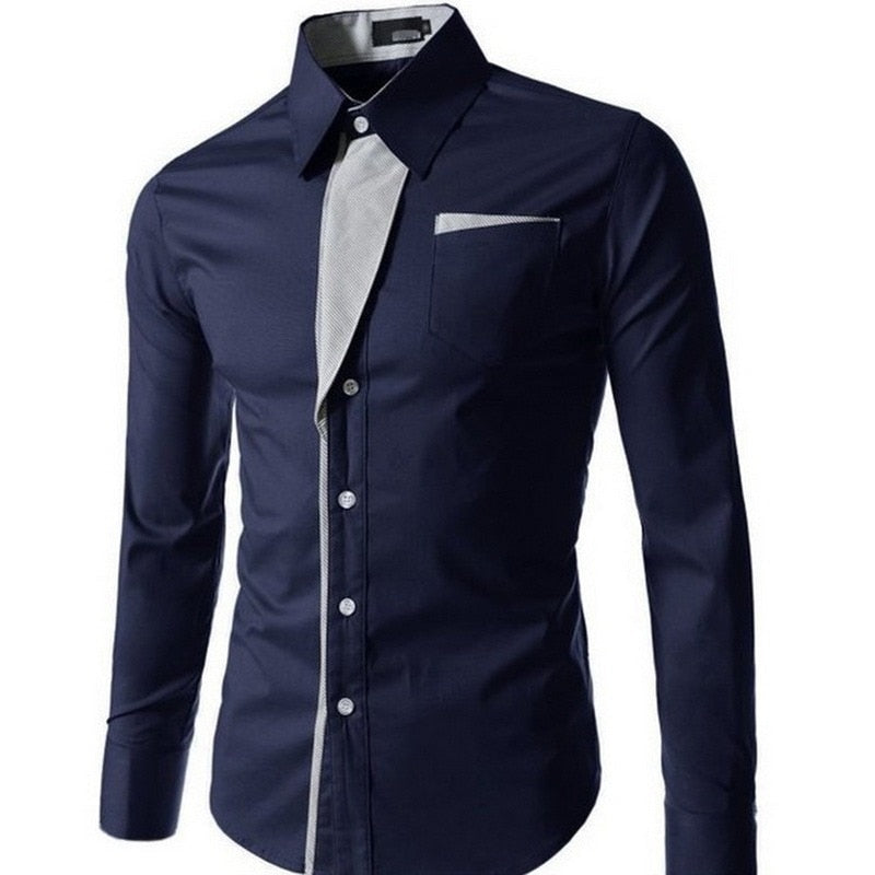 Heren Slim Fit Lange Mouwen Belleza