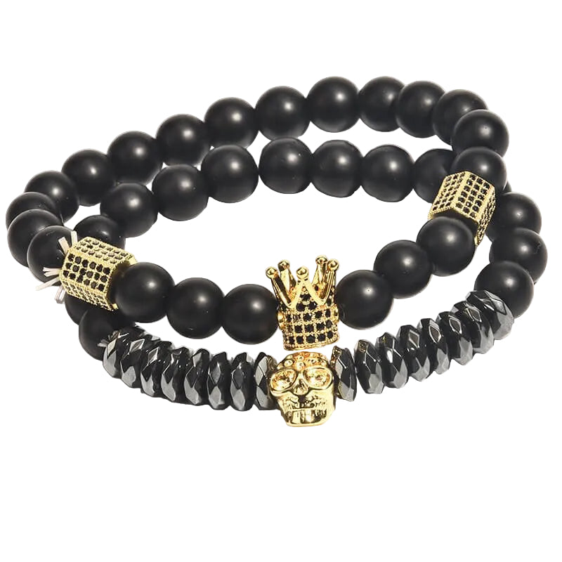 Onyx stenen armband