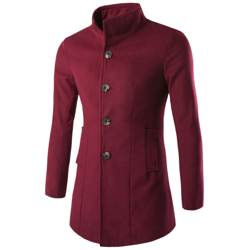 Heren Trench Coat met opstaande kraag Belleza