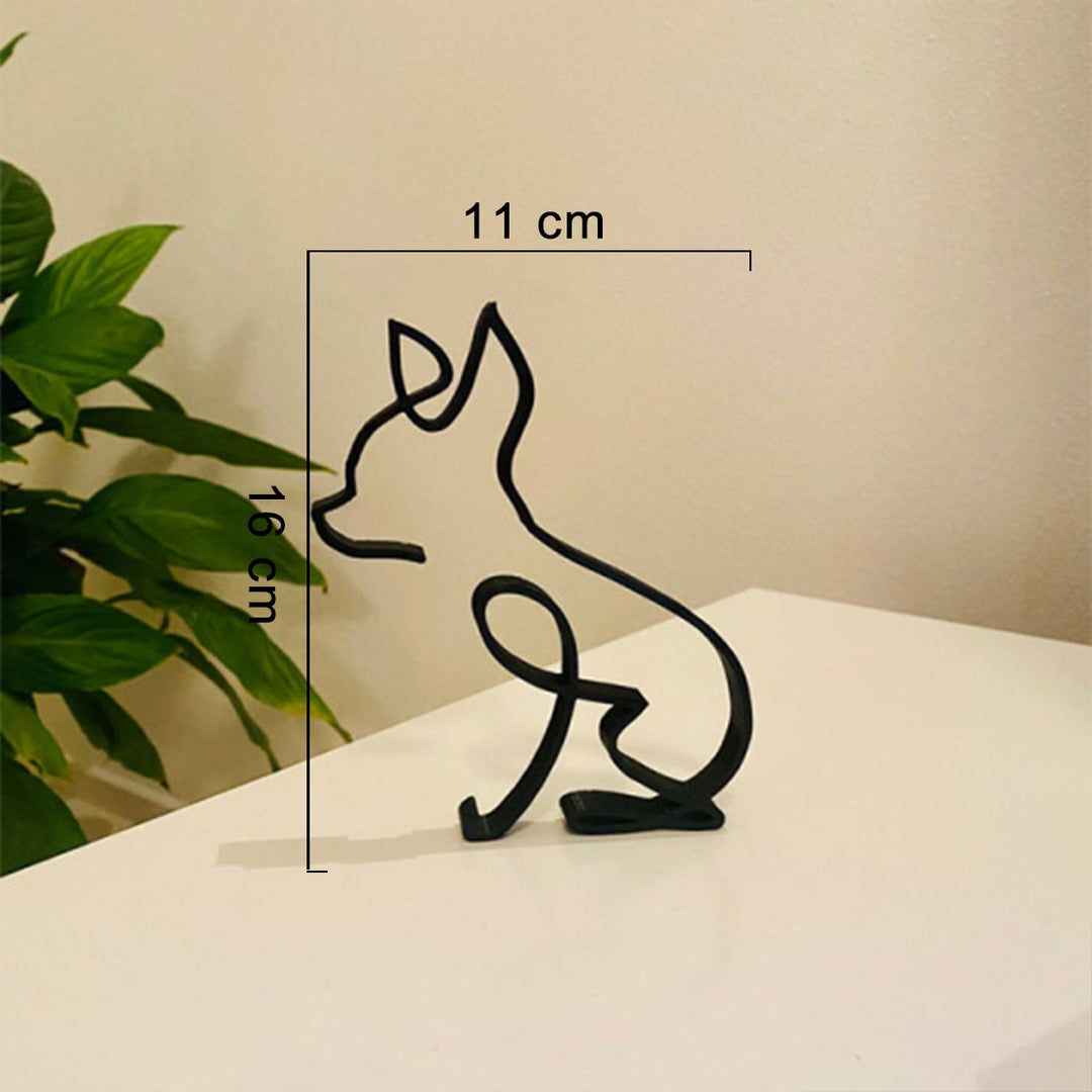 Minimalistische Hond Kunst Sculptuur Belleza