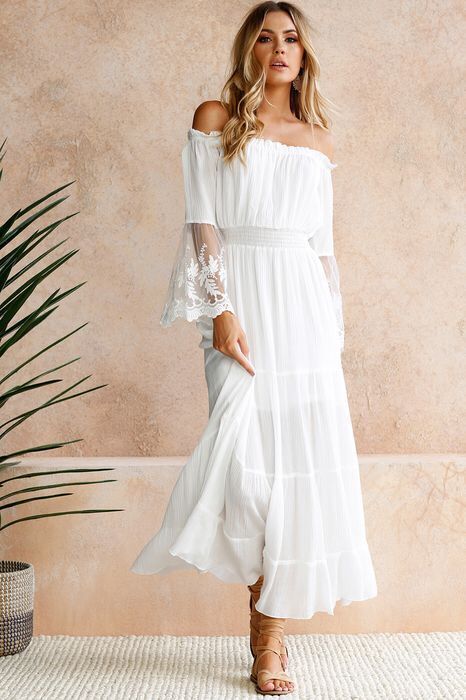 Boho kanten Maxi Jurk Belleza