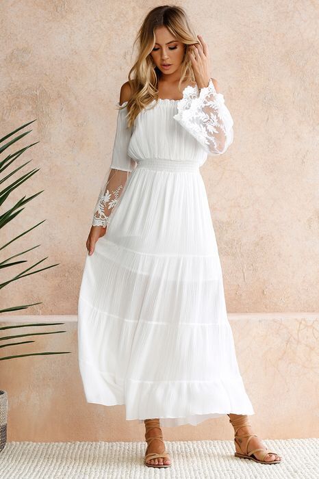 Boho kanten Maxi Jurk Belleza
