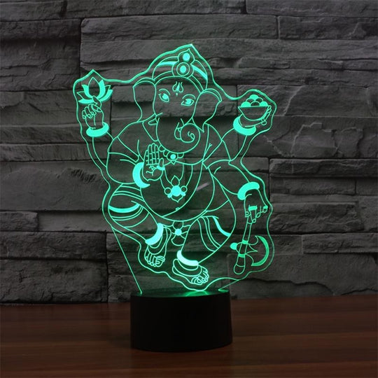 3D Ganesh RGB LED nachtlicht