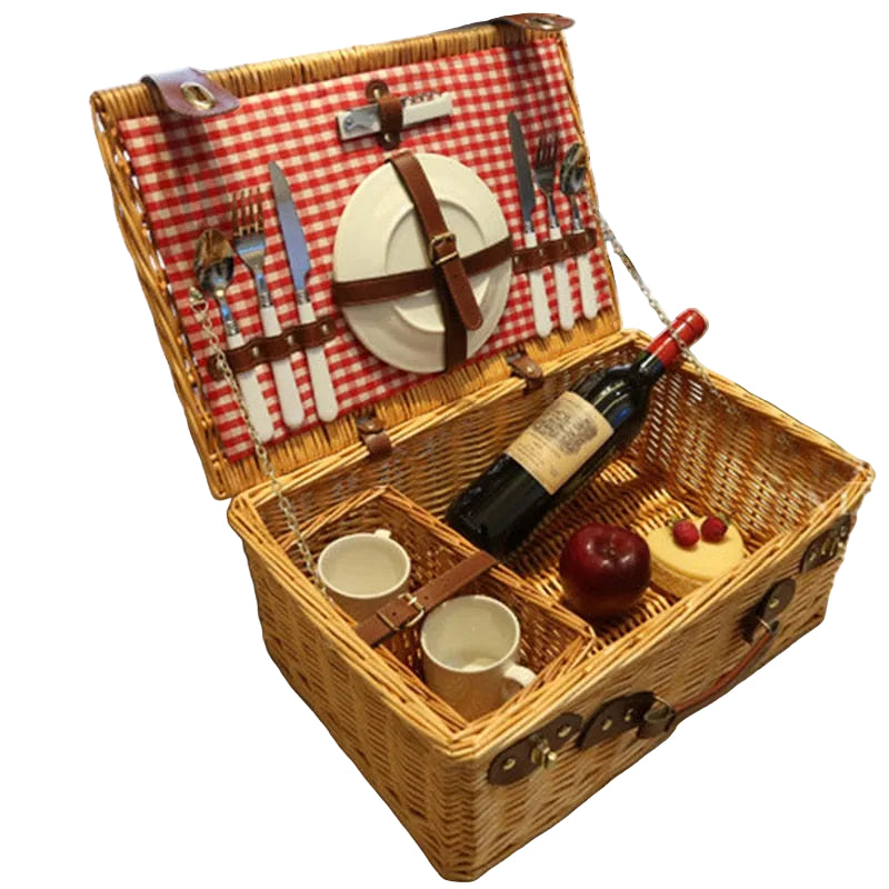 Klassieke Houten Picknickmand