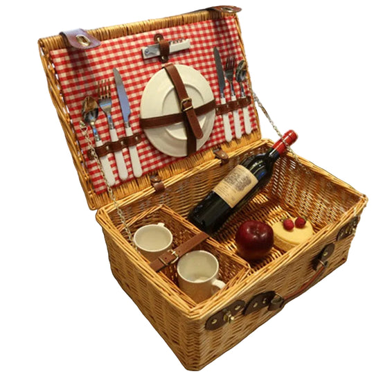 Klassieke Houten Picknickmand