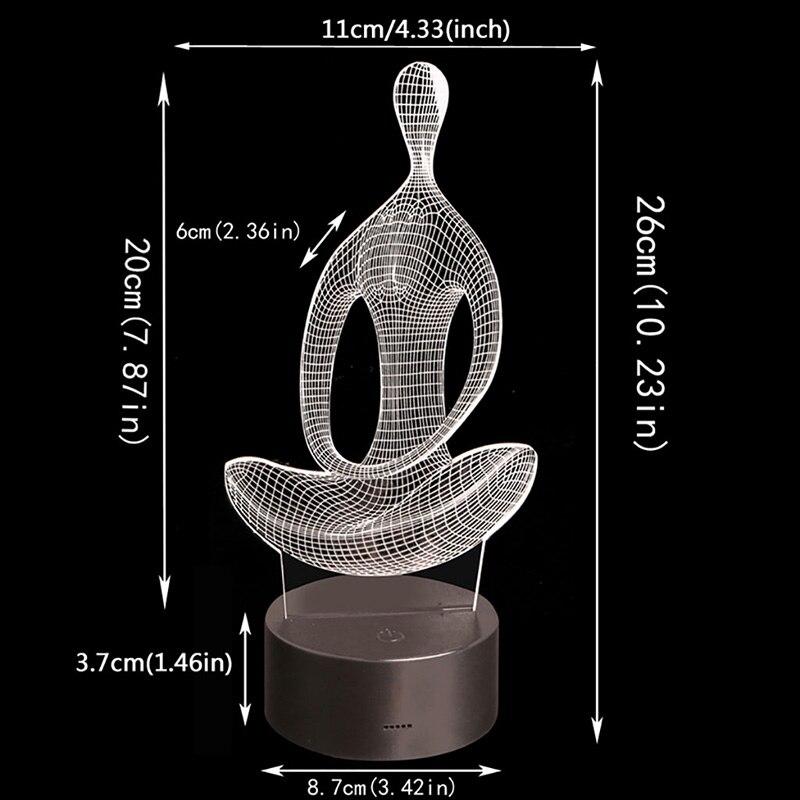 Yoga 3D Illusie Lamp Belleza
