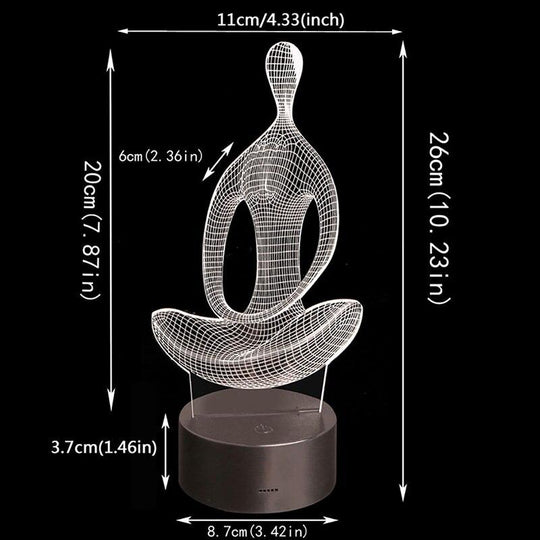 Yoga 3D Illusie Lamp Belleza