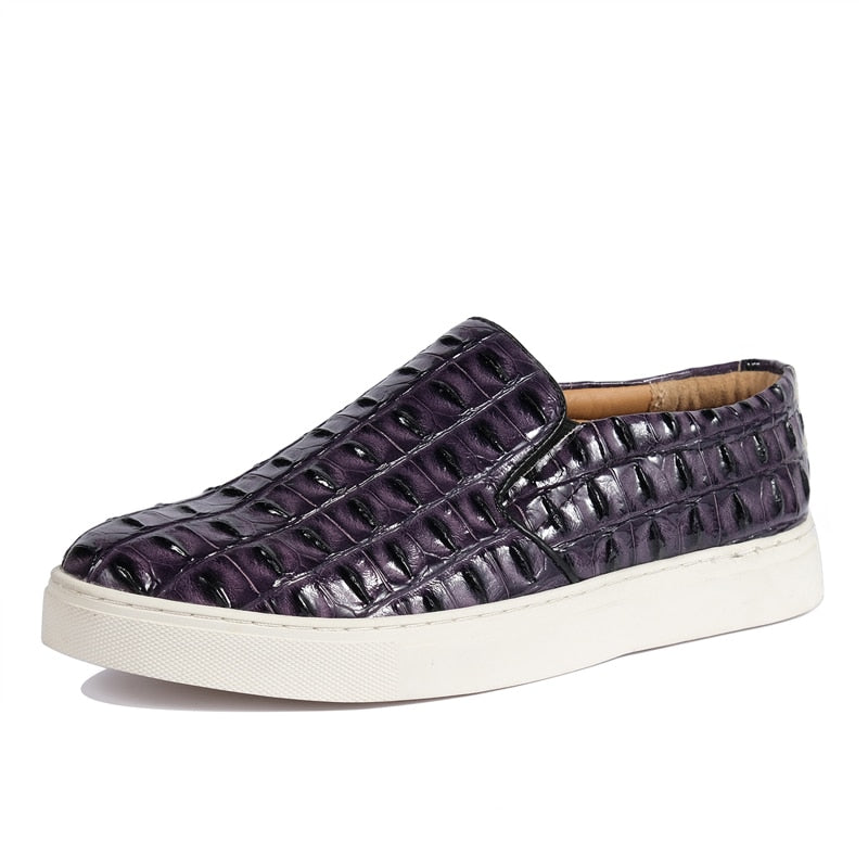 Leren Crocodile Loafers Belleza