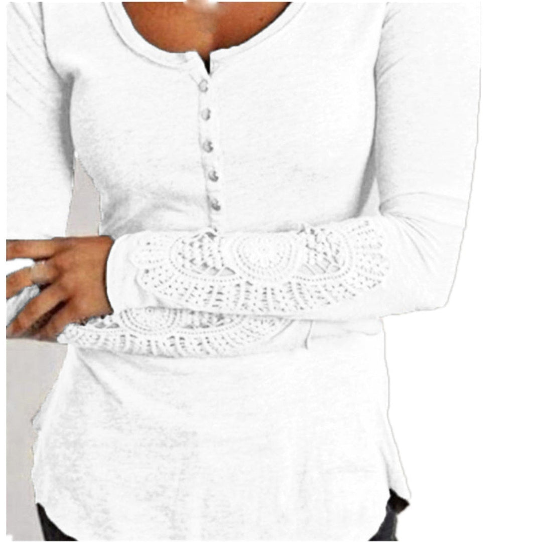 Kanten Shirt Lange Mouw Belleza