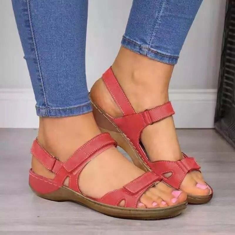 Platte Toe Velcro Casual Sandalen Belleza