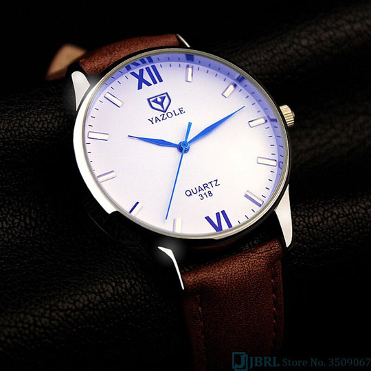 Heren Lederen Armband Polshorloge Belleza