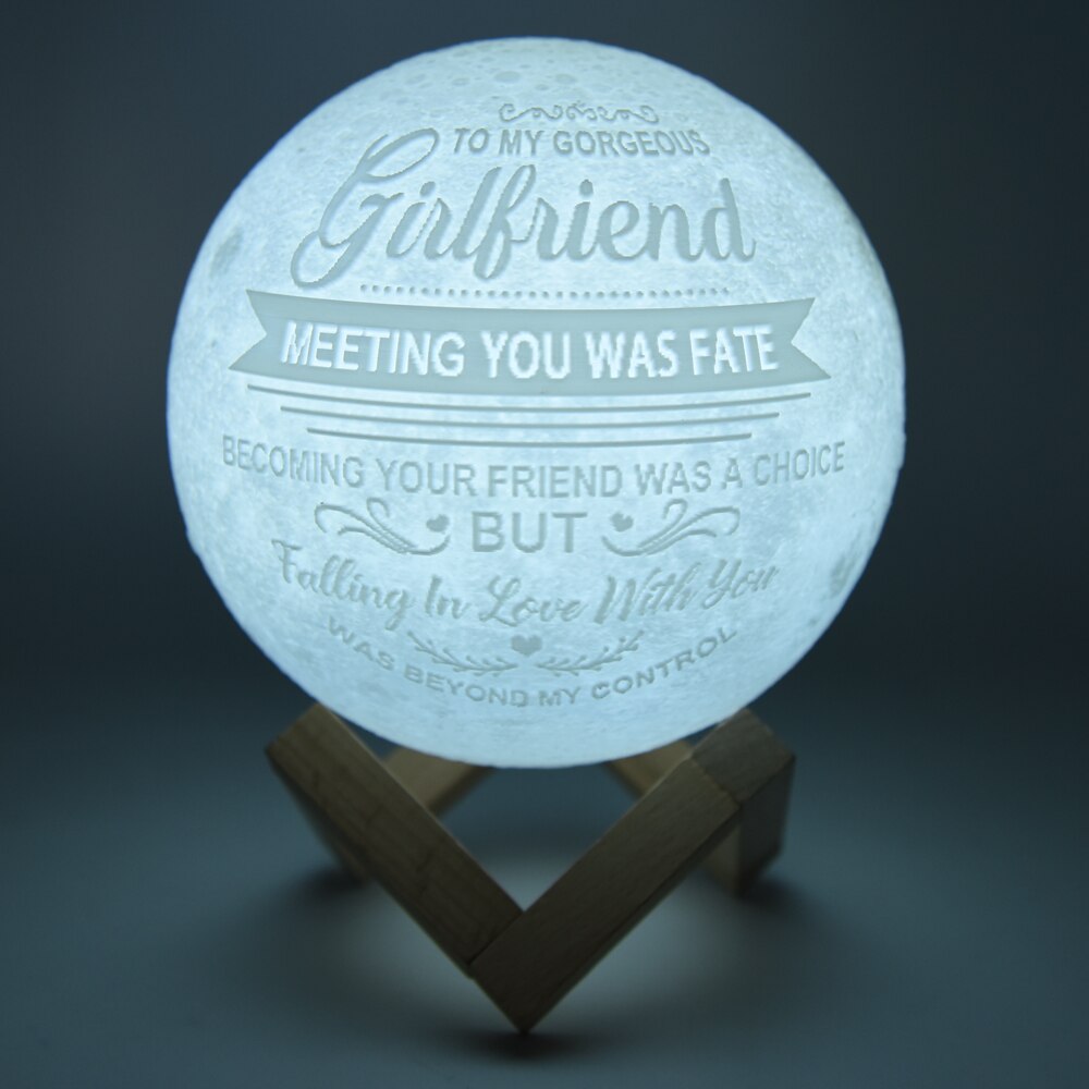 3D Maanlamp met tekst Belleza