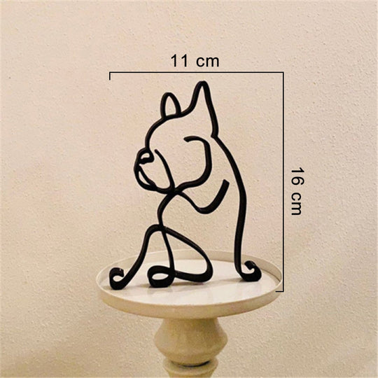 Minimalistische Hond Kunst Sculptuur Belleza