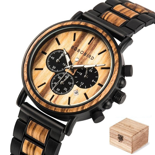 Luxe Houten Herenhorloge Belleza