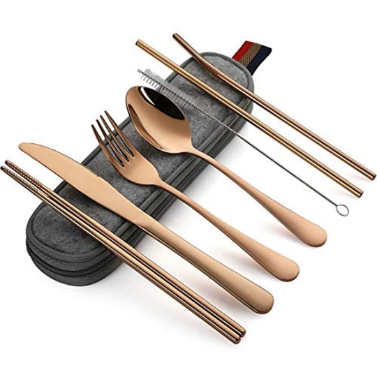 Herbruikbare Reisbestek Set