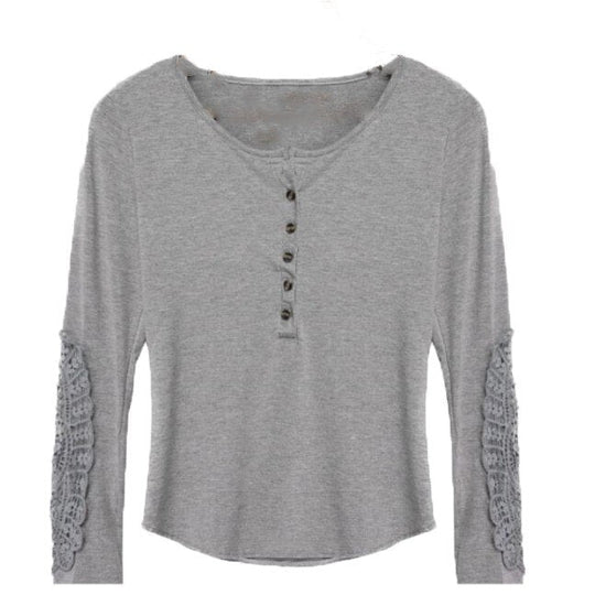 Kanten Shirt Lange Mouw Belleza