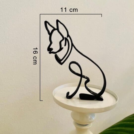 Minimalistische Hond Kunst Sculptuur Belleza