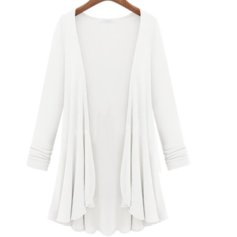 Casual vest met lange mouwen en ruches Belleza