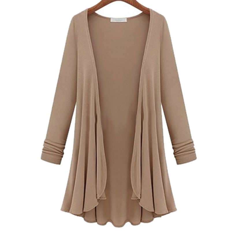 Casual vest met lange mouwen en ruches Belleza