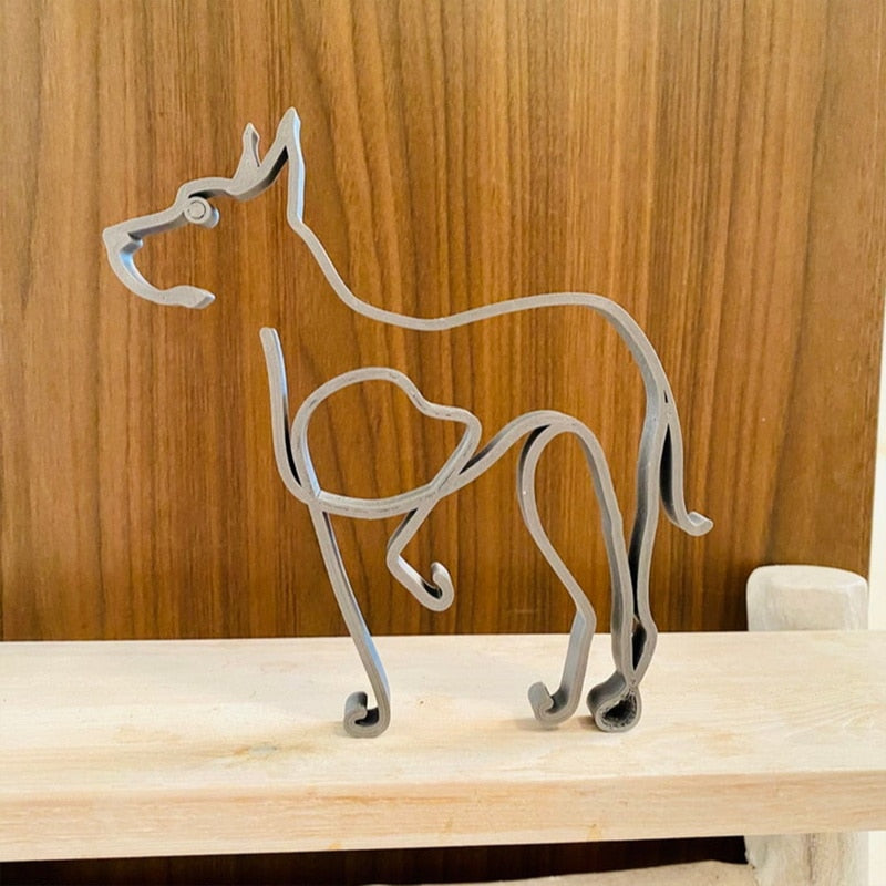Minimalistische Hond Kunst Sculptuur Belleza