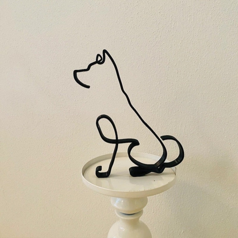 Minimalistische Hond Kunst Sculptuur Belleza